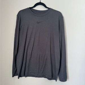 Nike Men's Charcoal Long Sleeve Tee